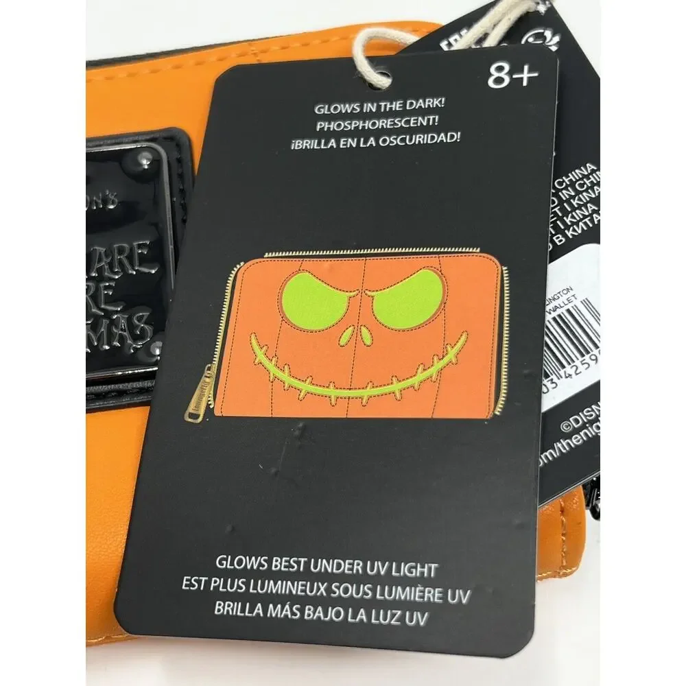 Loungefly Jack Skellington Pumpkin Wallet *GLOW IN THE DARK *New With Tags* NWT